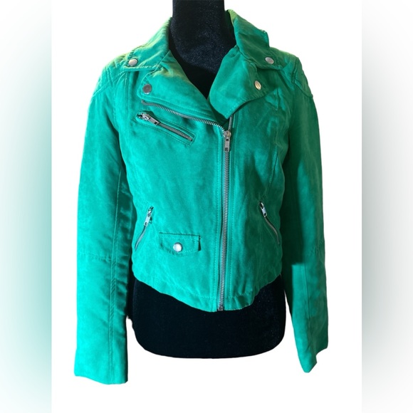 Crop moto jacket from h&m size 8 - Picture 1 of 4